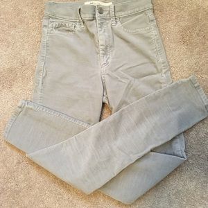 Gap velour high rise skinny jeans